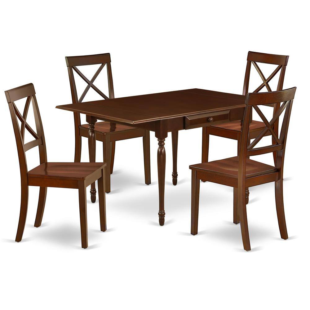 Left. East West Furniture - Dining Room Set Mahogany - Brown.