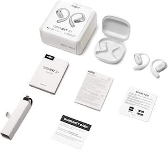 Shokz OpenFit 2+ Open Ear True Wireless Bluetooth Earbuds Gray Shokz OpenFit 2+ Open Ear True Wireless Bluetooth Earbuds Gray