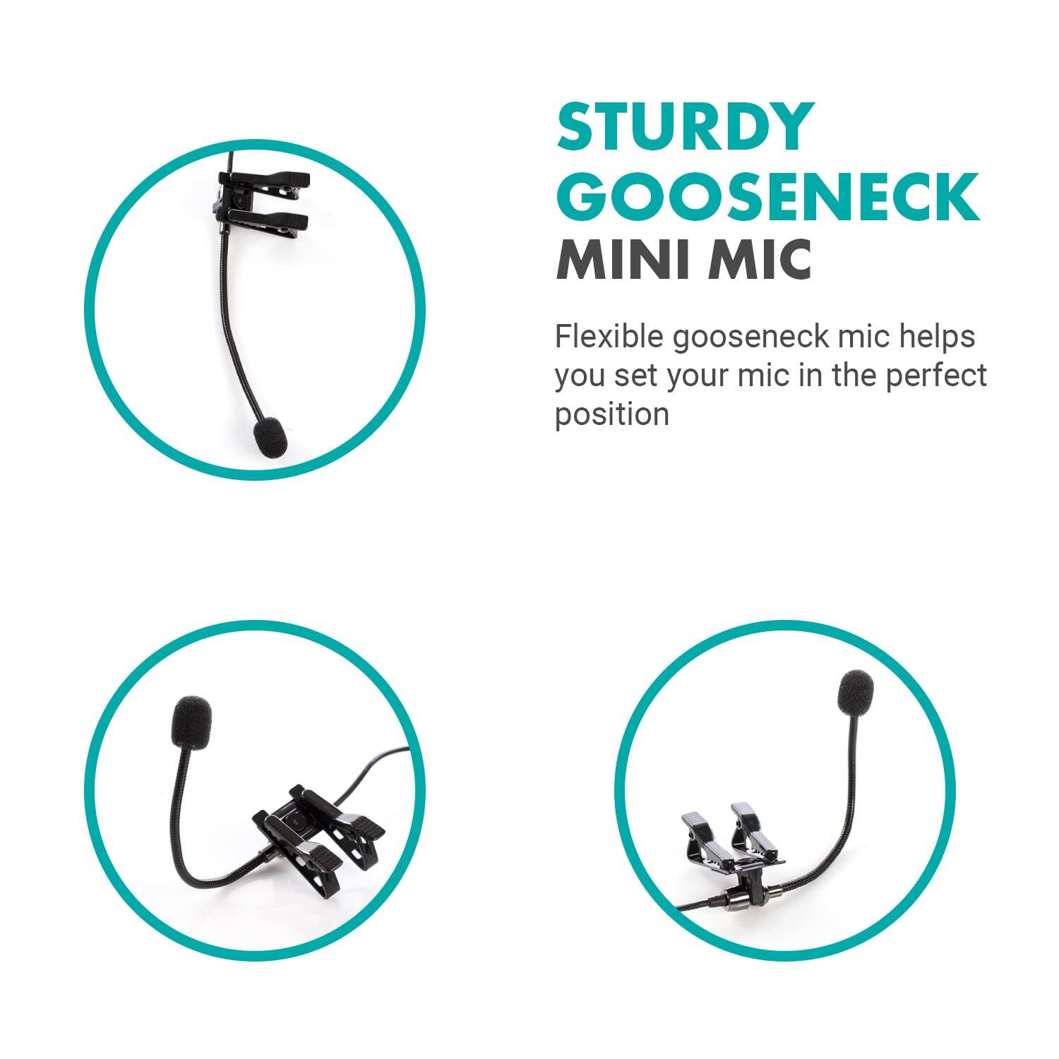 STURDY GOOSENECK MINI MIC

Flexible gooseneck mic helps you set your mic in the perfect position