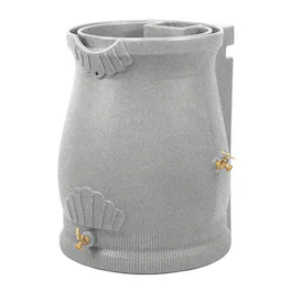Good Ideas - RWURN50-LIG 50 Gallon Rain Saver Wizard Barrel Urn, Light - Granite