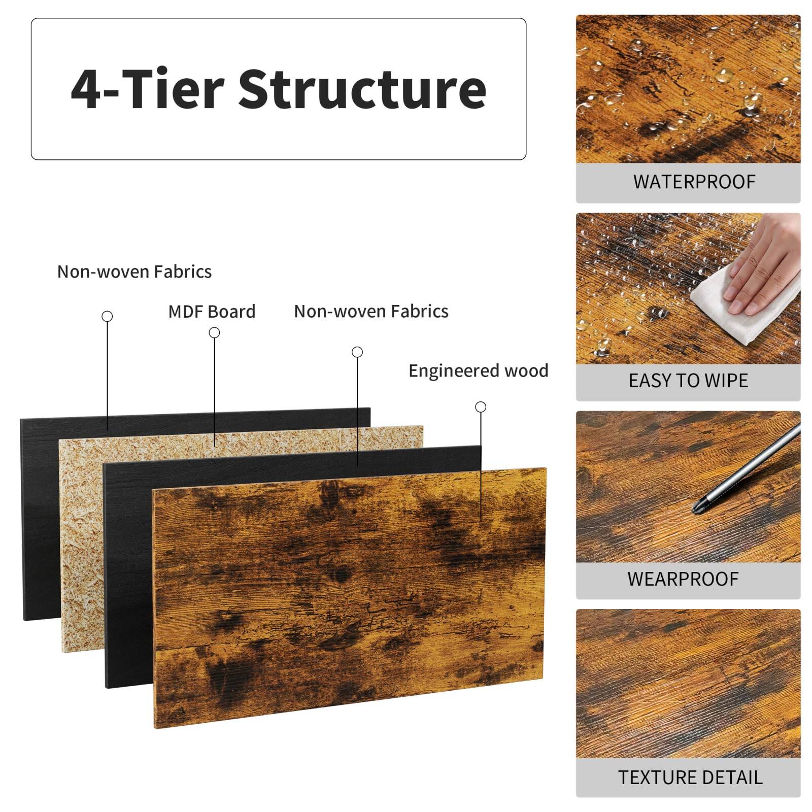 4-Tier Structure

Non-woven Fabrics  
MDF Board  
Non-woven Fabrics  
Engineered wood

WATERPROOF  
EASY TO WIPE  
WEARPROOF  
TEXTURE DETAIL