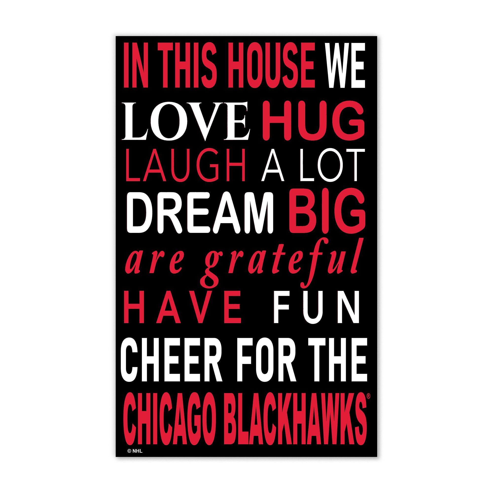 Chicago Blackhawks 11" x 19" Briteline In This House Sign