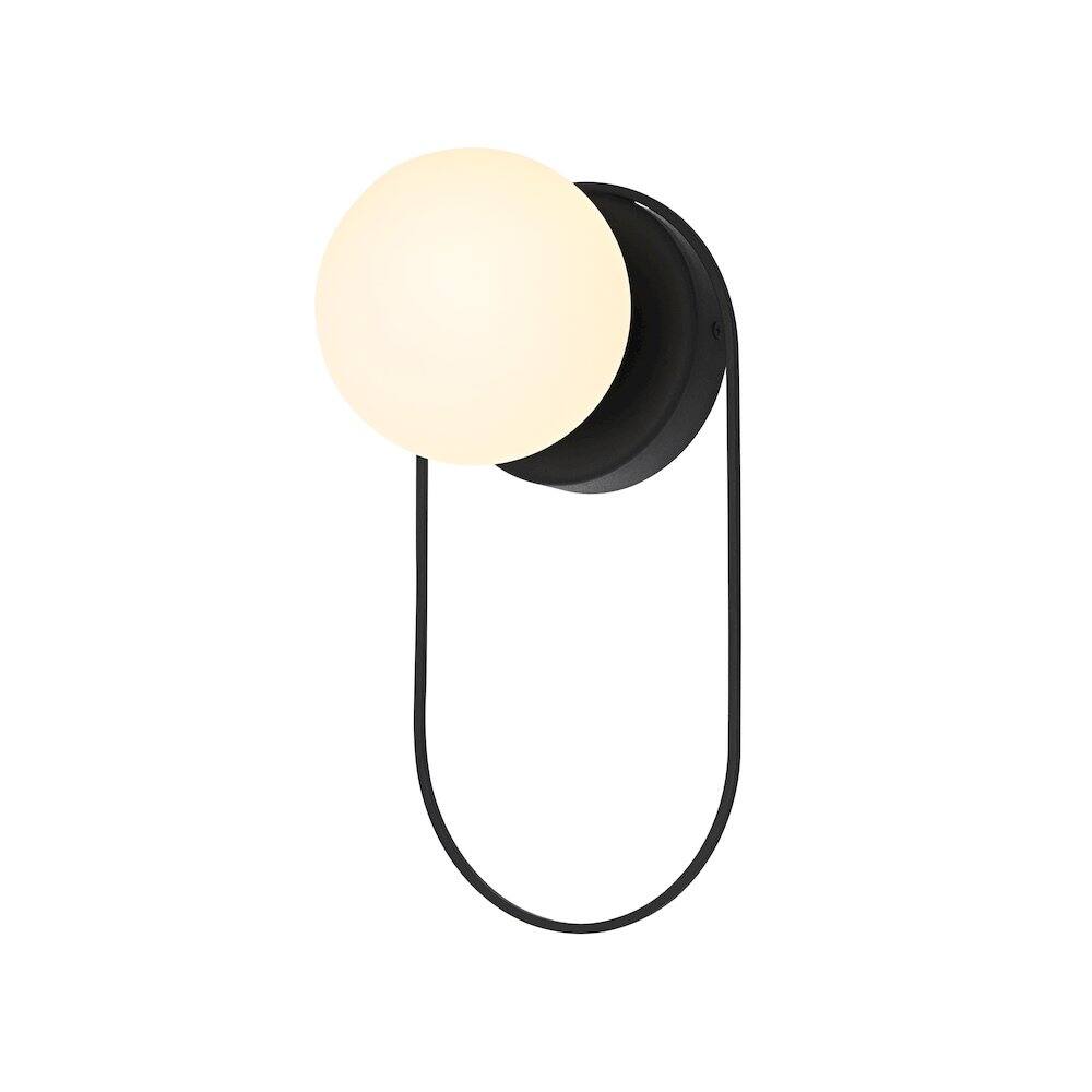 Left. Elegant Lighting - Silas 6 Inch Outdoor Wall Sconce In Black - Black.