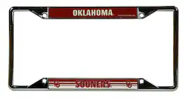 Rico Industries - Oklahoma Sooners Chrome EZ View License Plate Frame - Multi