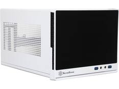 Front. SilverStone - SilverStone SG13WB-Q Black/White Plastic Front Panel, Steel Body Mini-ITX Case - Black / White.