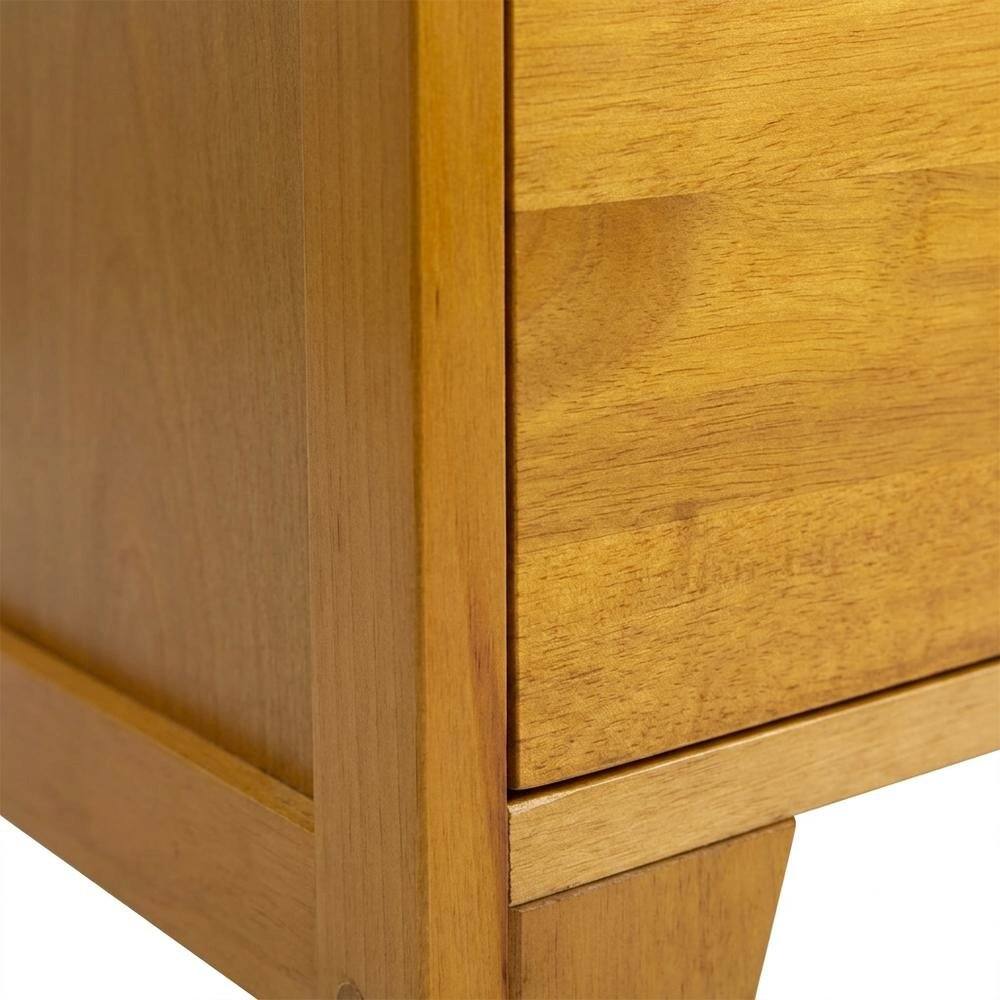 Alt View 1. FurniFact - Honey finish filing cabinet with transitional style and solid wood construction - Honey.