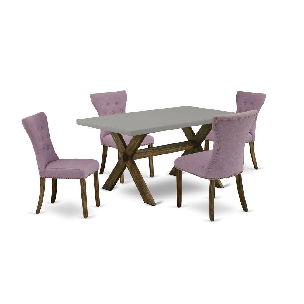 East West Furniture 5 Pc kitchen table set Included 4 Dining Chair ...
