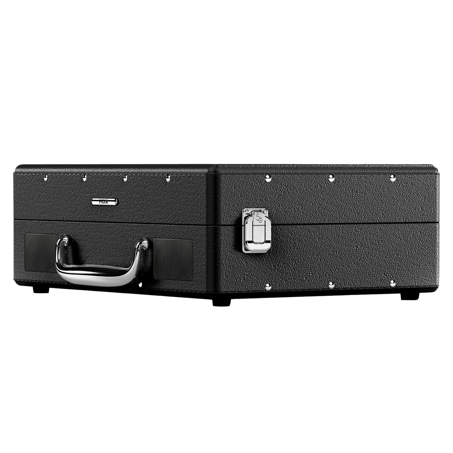 Back. Mixx - 5-Watt Revival 55 3-Speed Belt-Drive Manual Suitcase Record Player with Built-in Speakers, Bluetooth - Black.