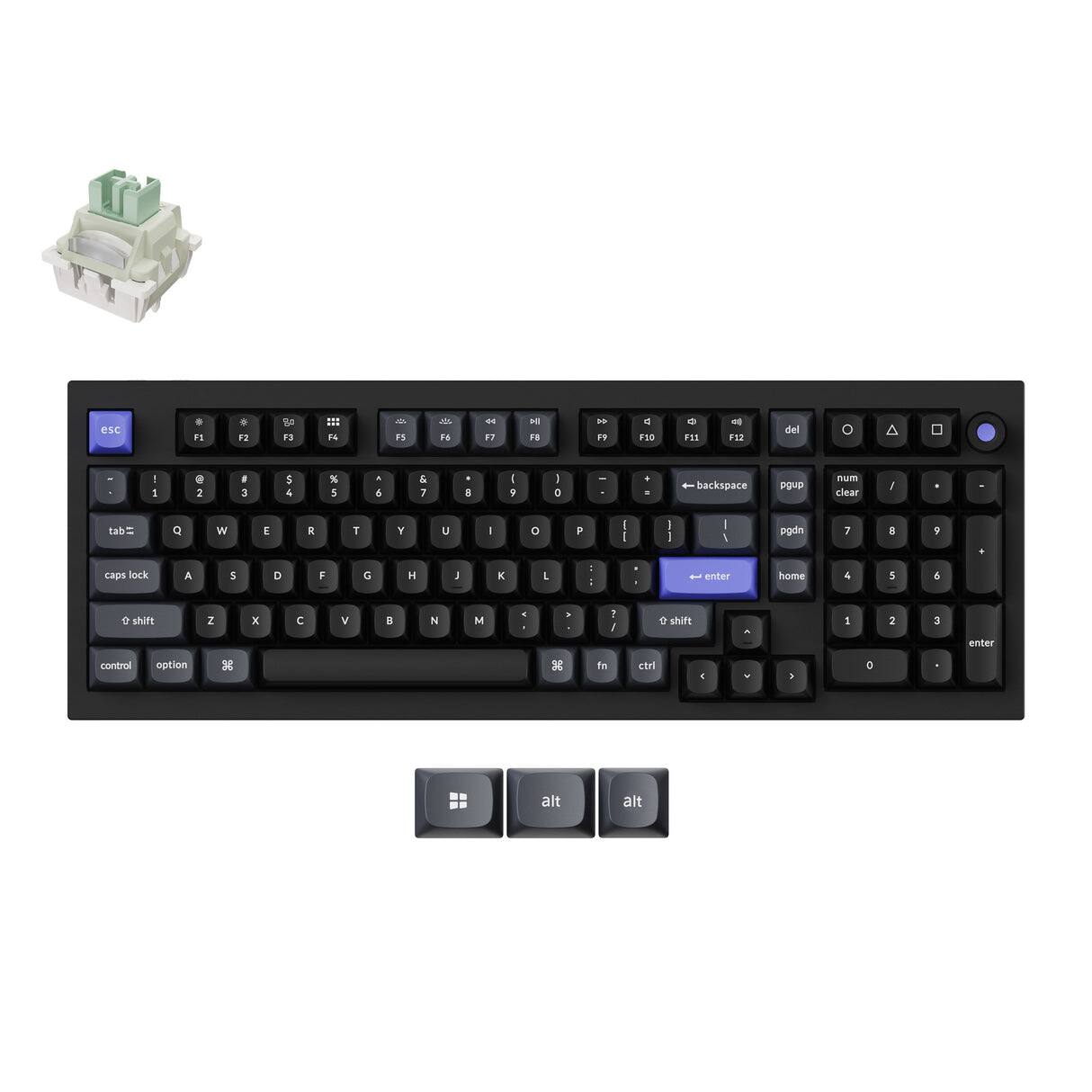 esc
- F1
F2
F3
F4
F5
F6
F7
F8
F9
F10
F11
F12
del
O
A
0
I 1
9 2
# 3
$ 4
% 5
A 6
& 7
8
I 9
I 0
-
4 .
backspace
pgup
num clear

tab=
Q
W
E
R
T
Y
U
I
O
P
| /
pgdn
7
8
5
*
caps lock
A
S
D
F
G
H
I
K
L
enter
home
4
S
6
2 shift
X
C
V
B

M
1
! 0 shift
A
2
3
enter
control
option
fn
ctrl
alt
alt