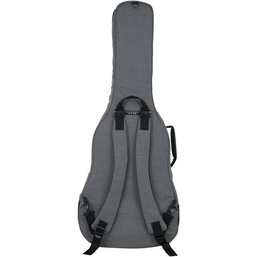 Left. Gator Frameworks - Transit Series Acoustic Guitar Gig Bag with Rigid Interior Frame and Weather-Resistant Exterior - Light Grey.