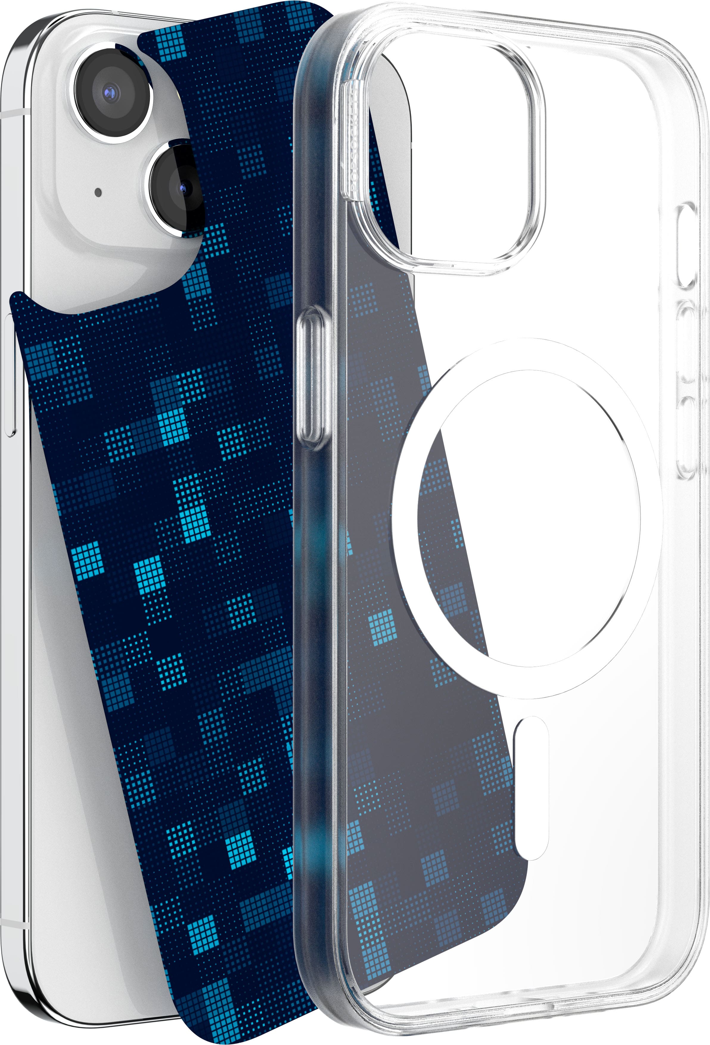 Alt View Zoom 1. Looks iPhone 15 Swappable Graphic Case Inserts (3 per pack) - compatible with PopSockets PopCase only - Geo Collection.