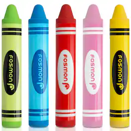 Fosmon - 5x Kids Crayon Stylus Pen for Tablet iPad Kindle, Universal Stylus Pen for Kids, Kid Friendly Stylus Pen for Touchscreen - Multi