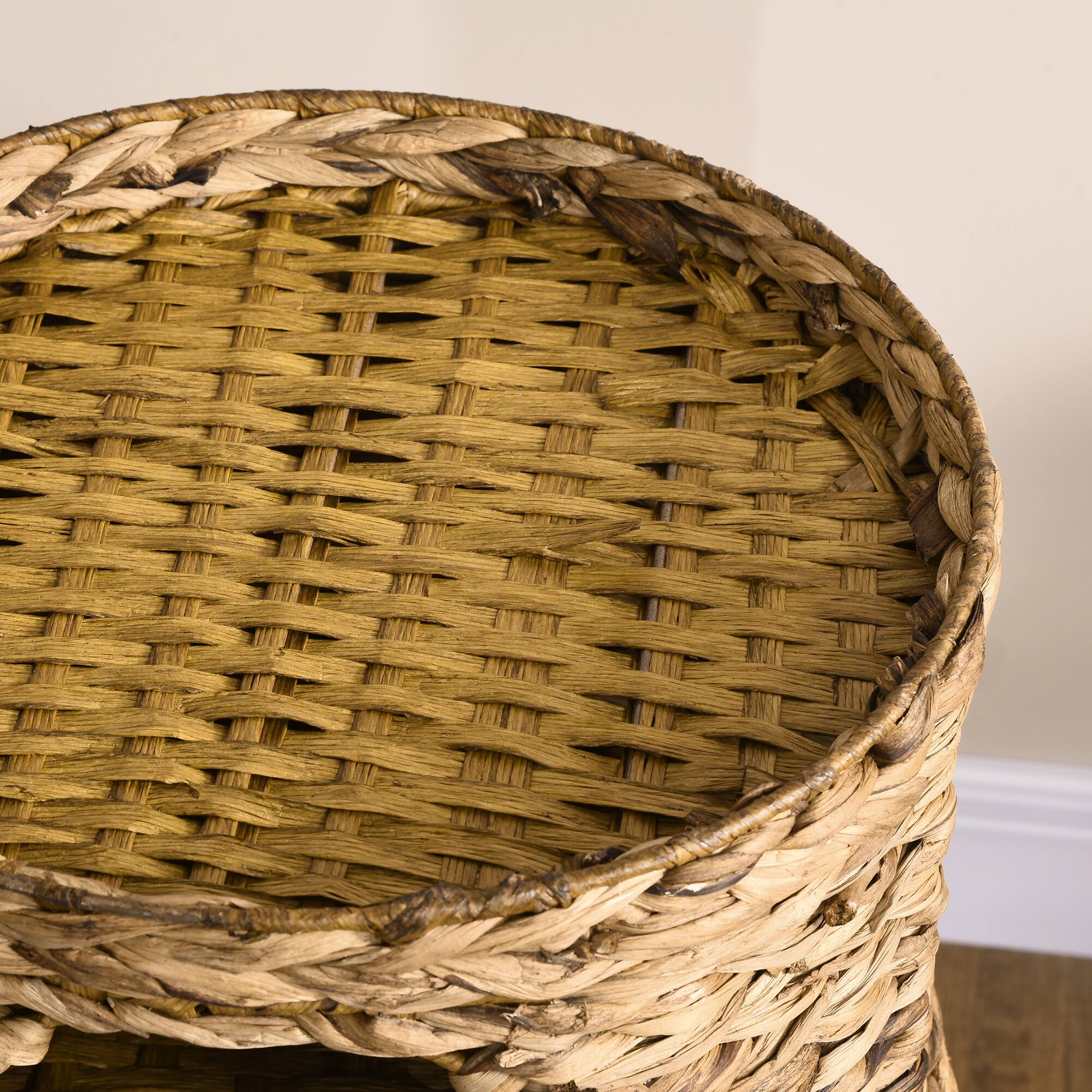 Alt View 7. Pawhut - Elevated Cat Bed with Hideaways - Brown.