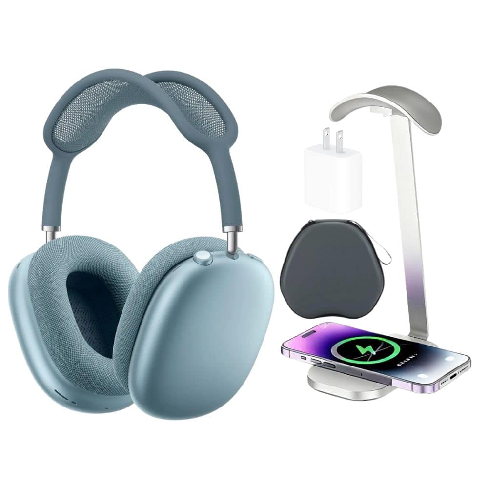 win　APPLE AIR PODS MAX ブルー Apple AirPods Max with Active Noise Cancellation - Sky Blue