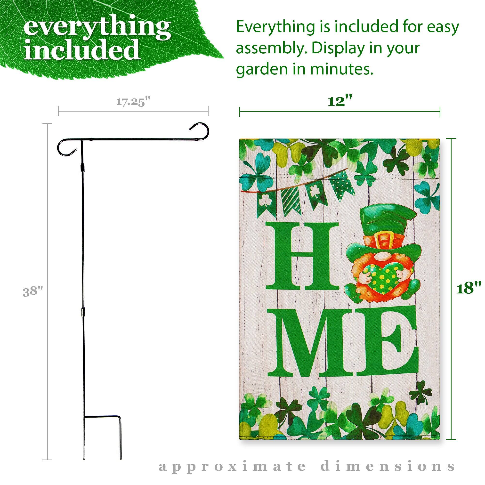 Everything is included for easy assembly. Display in your garden in minutes.

17.25"  
12"  
38" H  
18" ME  

approximate dimensions
