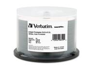 Verbatim
DataLifePlus
Inkjet Printable DVD+R DL
White, Hub Printable
Speed: 8x
Capacity: 8.5GB
P/N: 98319
Qty: 50 PCS
CAUTION: Insertion of this disc into non Double Layer recording hardware may result in damage to media/data. For optimal performance, check your drive manufacturer's website and apply the latest firmware.
Made in United Arab Emirates