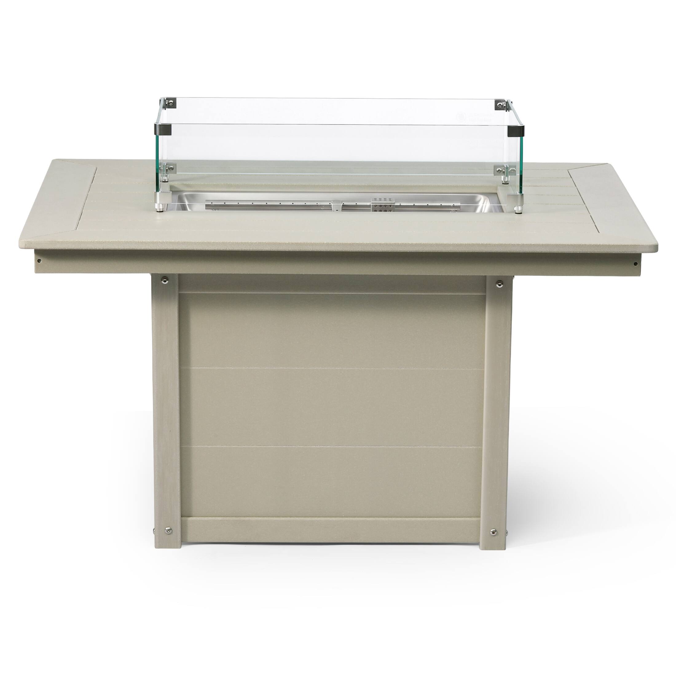 Back. WestinTrends - WestinTrends Helios 46" Modern Outdoor 55,000 BTU Patio Gas Propane Rectangle Deck Fire Pit Table - Sand.