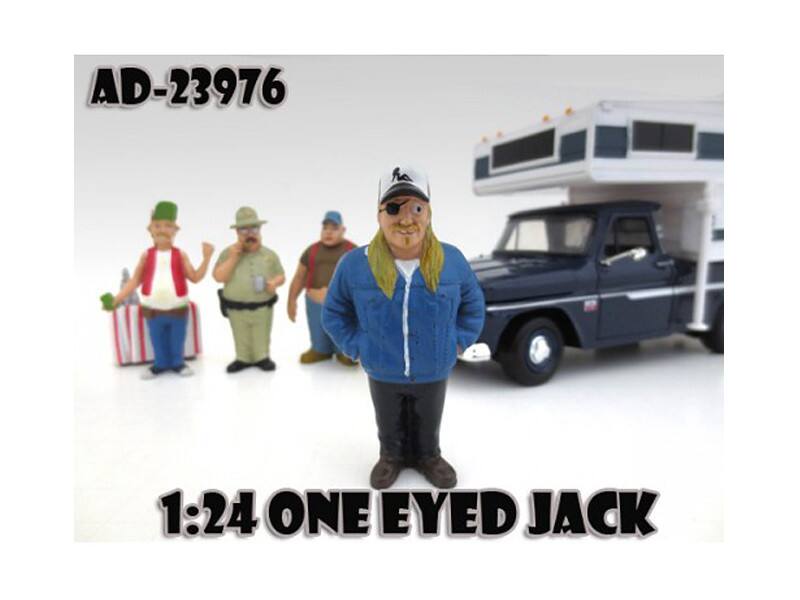 "One Eyed Jack Trailer Park" Figure For 1:24 Diecast Model Cars by American Diorama