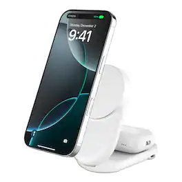 Belkin - UltraCharge 2-in-1 Foldable Magnetic Charger with Qi2 25W - White