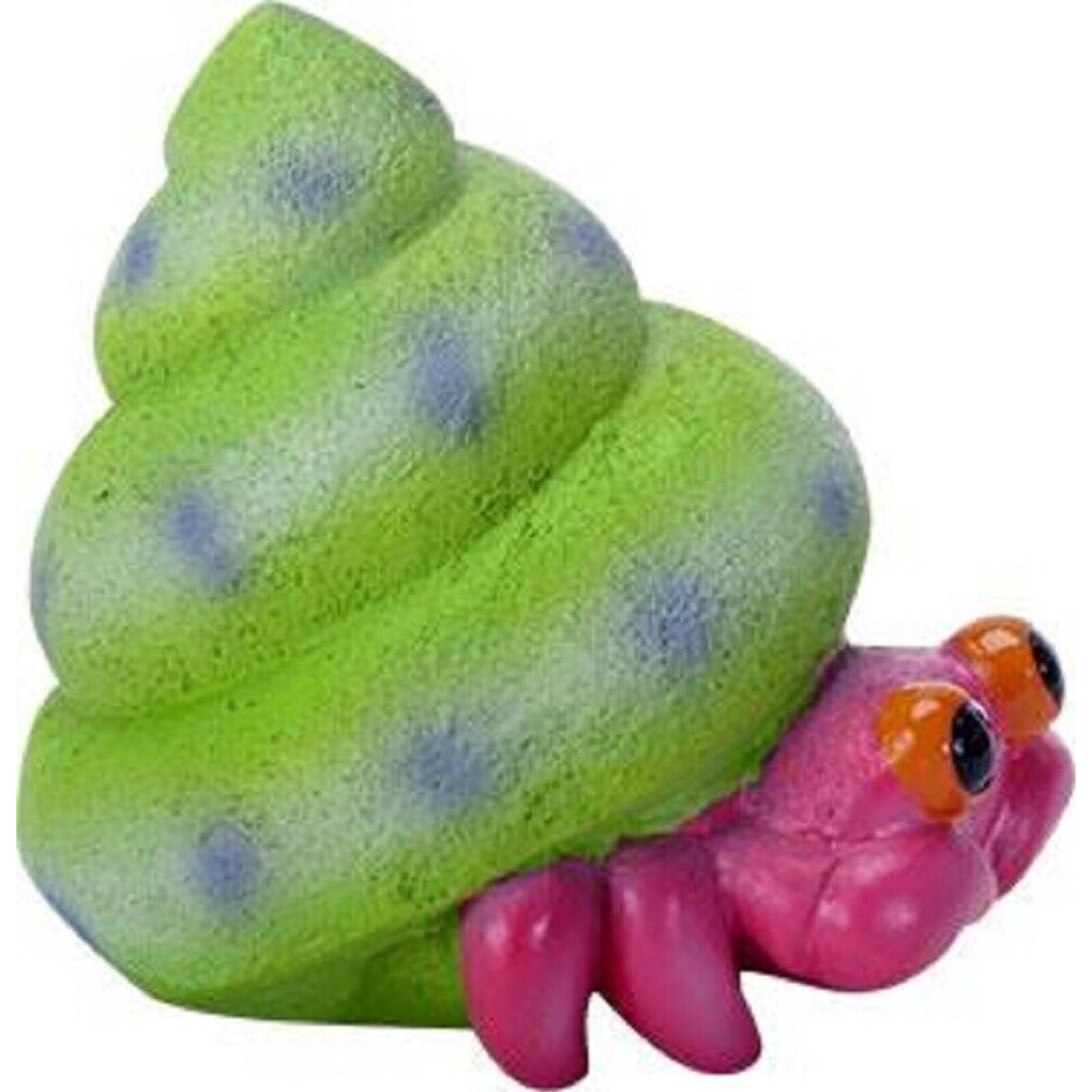 Angle. Pacific Trading - Hermie Pink and Green Hermit Crab Figurine 2 inch - Multicolor.