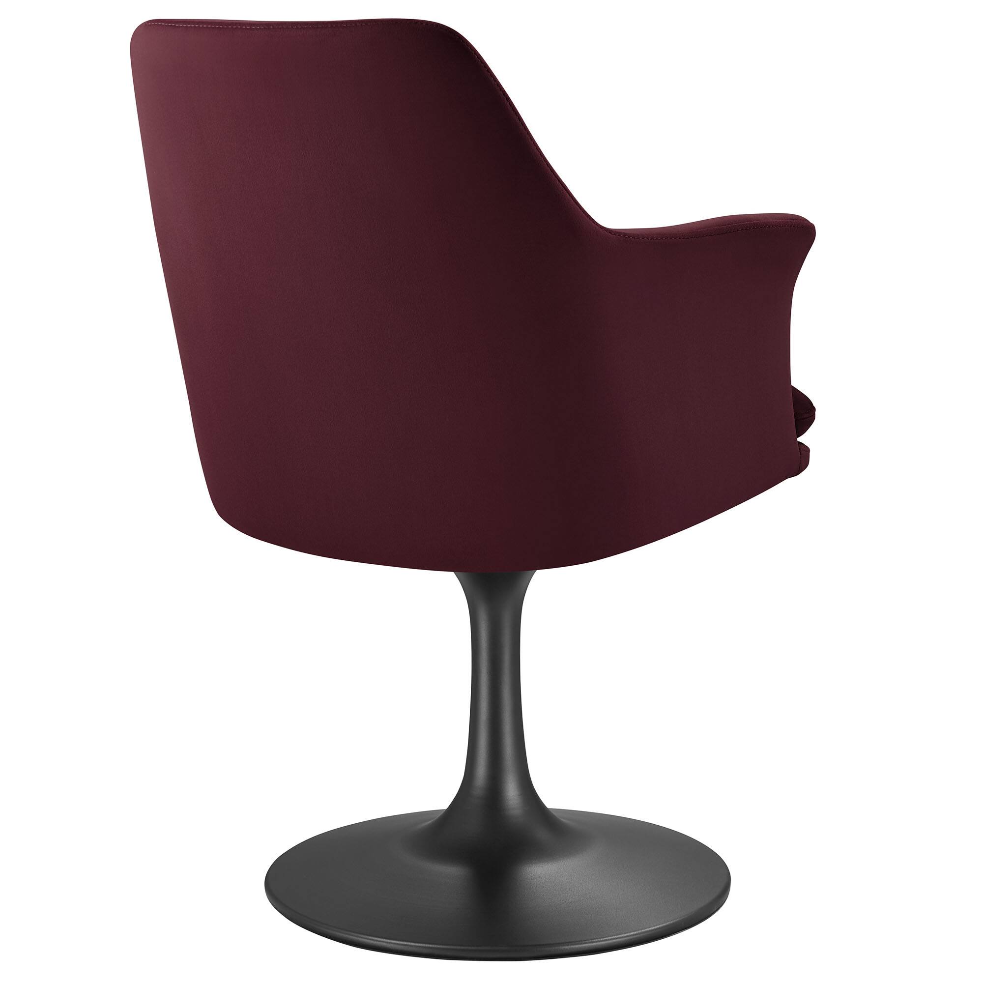 Alt View 4. Modway - Lippa Swivel Dining Armchair by Modway - Black Mulberry.