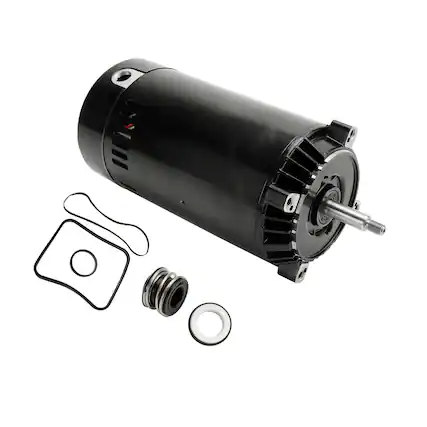 Front. Topteng - 1.5HP 115/230V Pool Pump Motor - Direct Replacement for Hayward Super Pump, UST1152, 3450 RPM, 56J Frame.