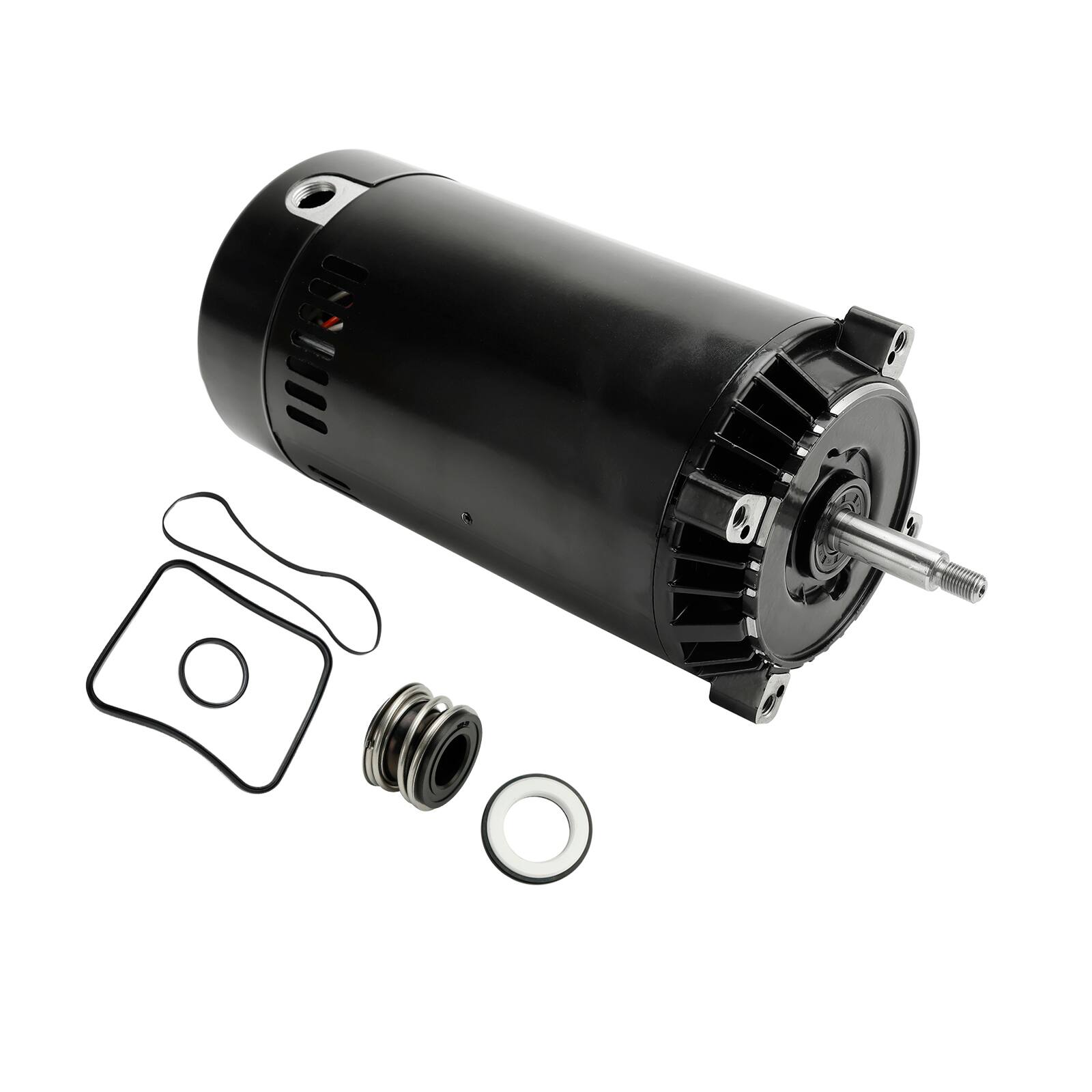 Front. Topteng - 1.5HP 115/230V Pool Pump Motor - Direct Replacement for Hayward Super Pump, UST1152, 3450 RPM, 56J Frame.
