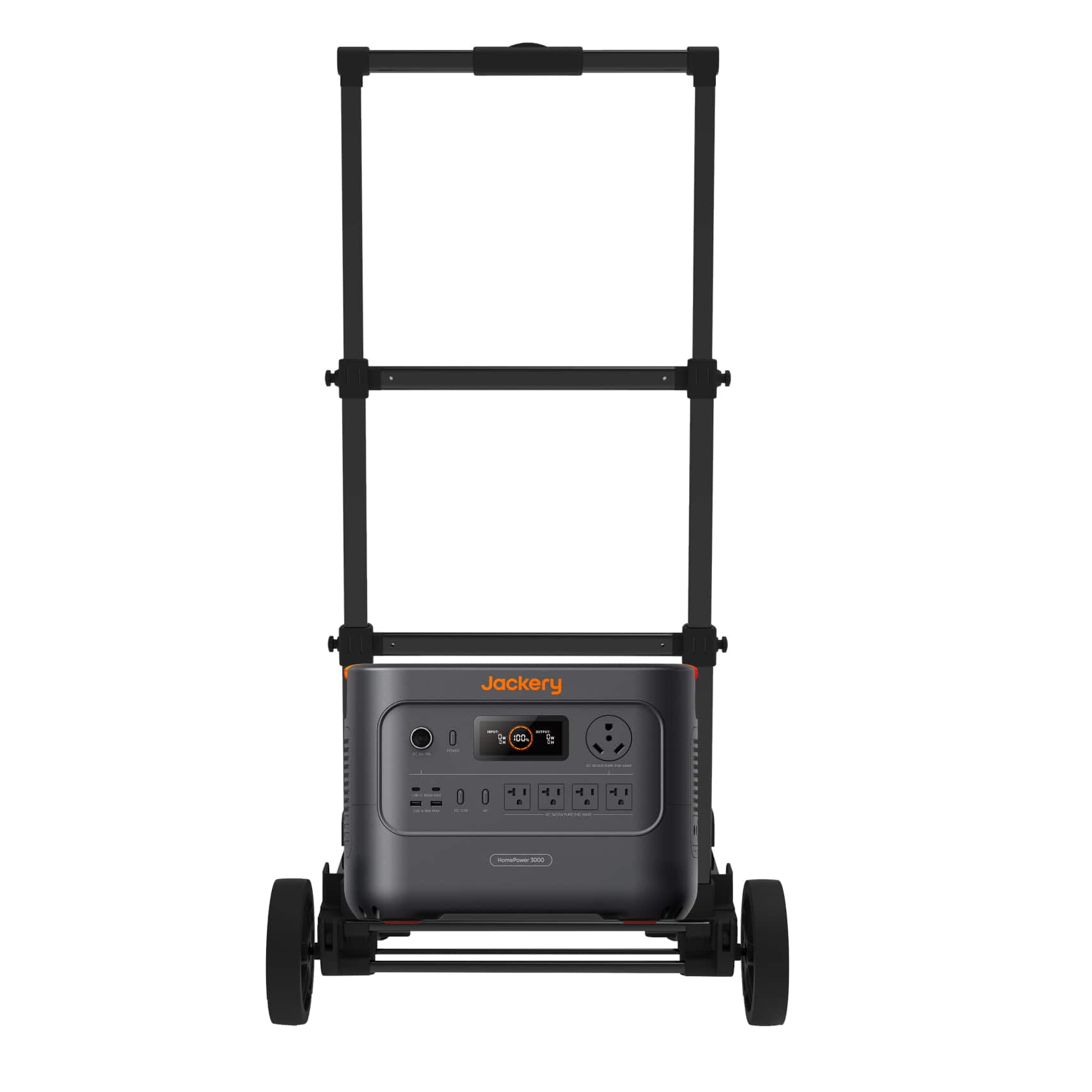 Jackery - HomePower 3000 Portable Power Station (3072Wh) with a Trolley for Outdoor Use and Emergency Backup (3072 Wh Capacity) - Black