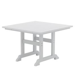 WestinTrends - Malibu 43" Outdoor Patio Square Dining Table - White