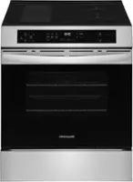 Frigidaire - 5.3 Cu. Ft. Freestanding Electric Induction Range with Steam Cleaning and Air Fry - Stainless Steel - Front_Zoom