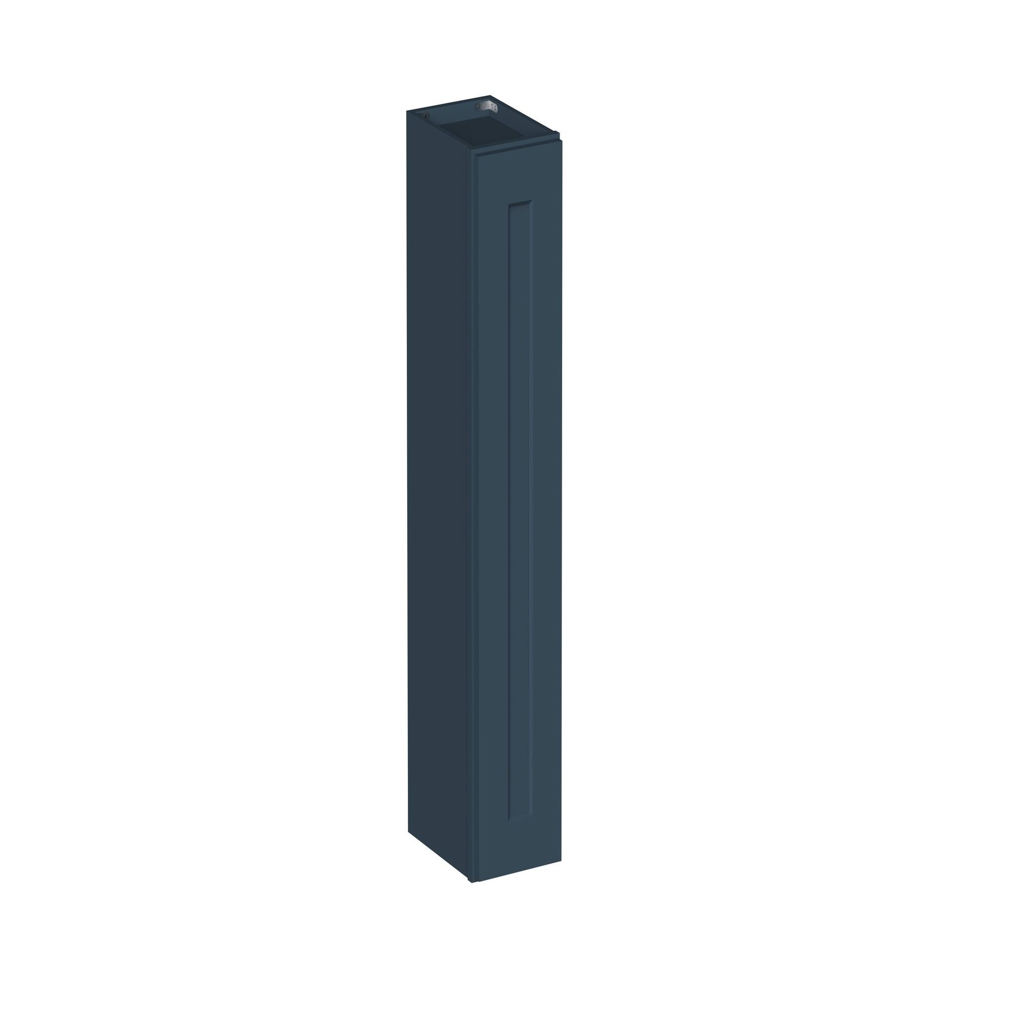 Angle. Boyel Living - 9-in W x 42-in H x 12-in D Shaker RTA Kitchen Wall Cabinet with Soft-Close - Charcoal Blue.