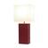 Angle. Lalia Home - Lexington Leather Base Modern Table Lamp with USB - Red.