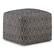 Front Zoom. Simpli Home - Graham Square Pouf - Patterned Black, Natural.
