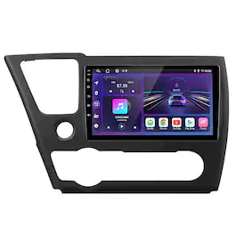 Junsun - For Honda Civic 2013-2015 9" 8 Core carplay 6+128GB Android 15 Car Stereo Radio GPS Navi WIFI FM RDS SWC DSP BT - Black
