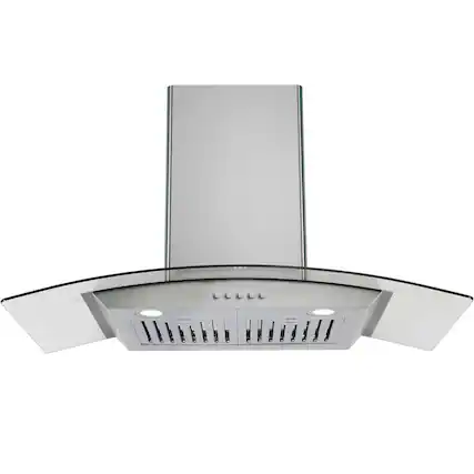 Front. Acekool - 30 Inch Wall Mount Range Hood with 380 CFM 3-Speed Fan for Kitchen - Silver.