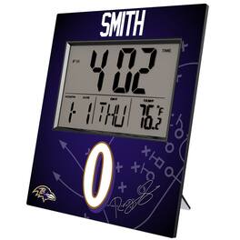 Keyscaper - Roquan Smith Baltimore Ravens Digital Desk & Wall Clock - Multicolor