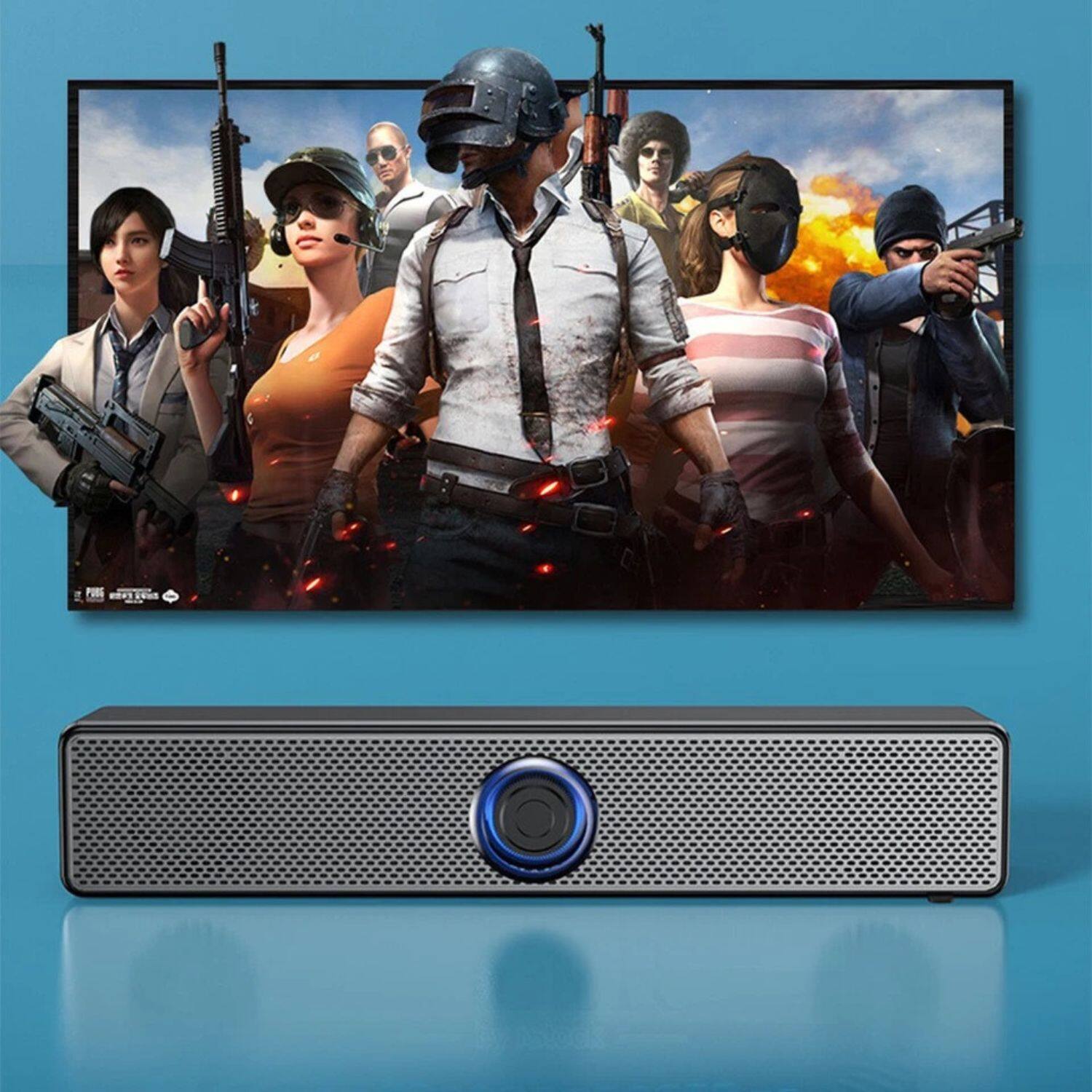 Left. Stock Preferred - Wired Surround Sound Bar Speaker System - Black.