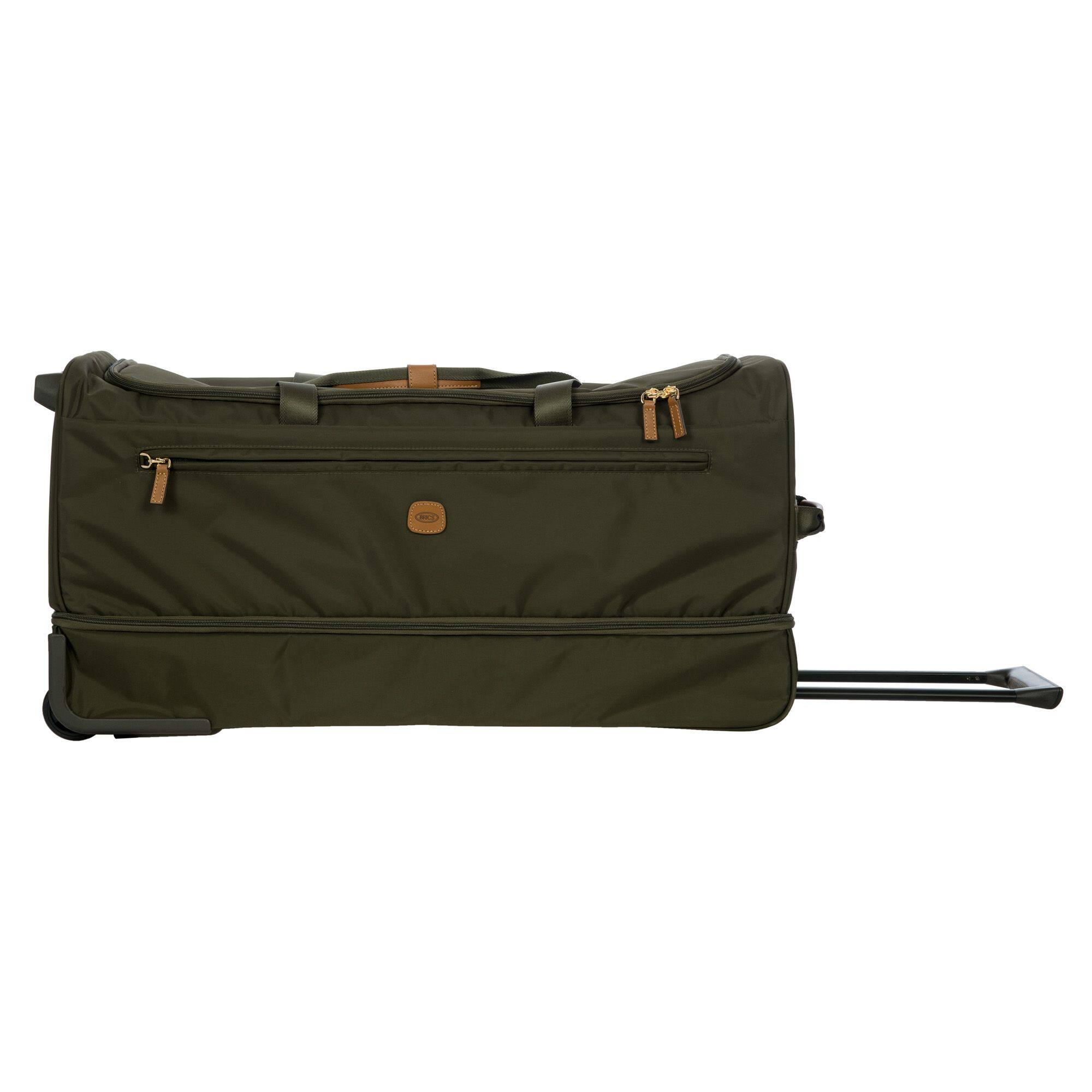 Front. Bric's - X-travel 30" Rolling Shoe Duffle, Olive - Olive.
