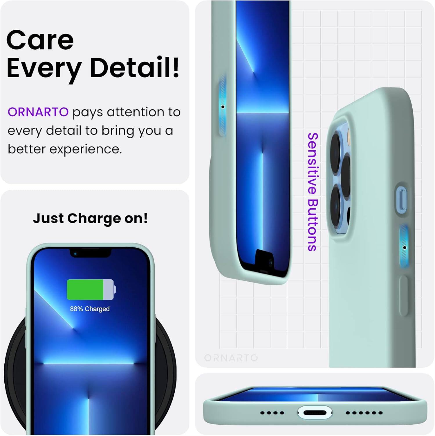 Care Every Detail! ORNARTO pays attention to every detail to bring you a better experience. Just Charge on! Sensitive Buttons O 88% Charged ORNARTO