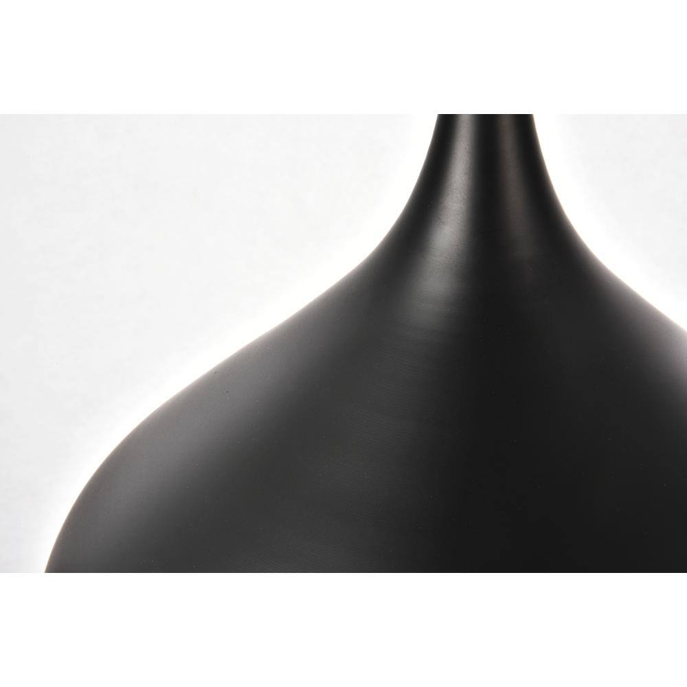 Back. Living District - Circa Collection Pendant D12.5in H10in Lt:1 Black Finish - Black.