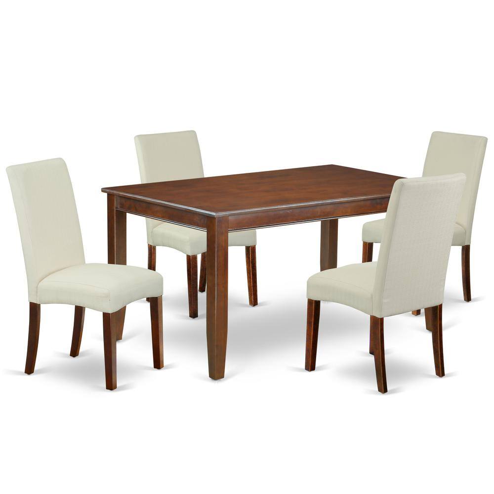 Back. East West Furniture - Dining Room Set Mahogany - Brown.