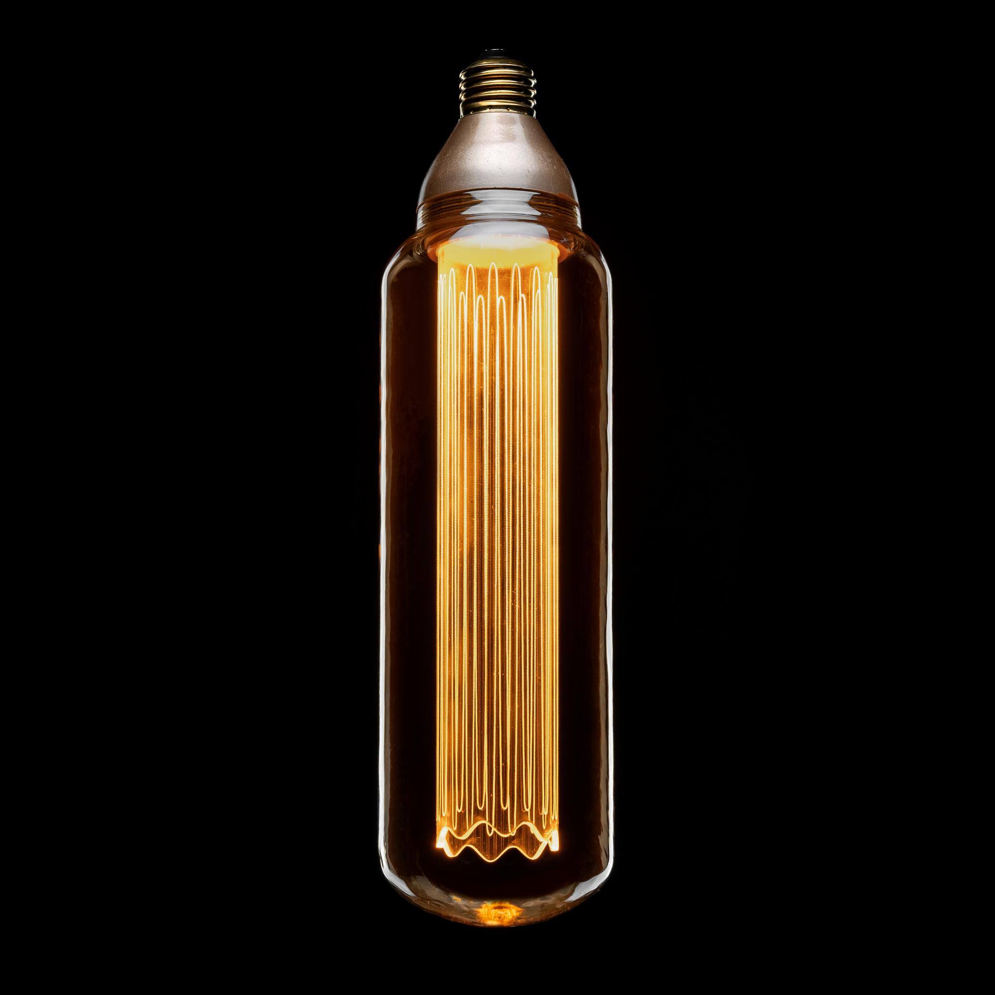 Alt View 1. Next Glow - T80 Tubular LED Light Bulb 8-watts, 2,200K Medium Screw (E26) Base - Amber - Amber.