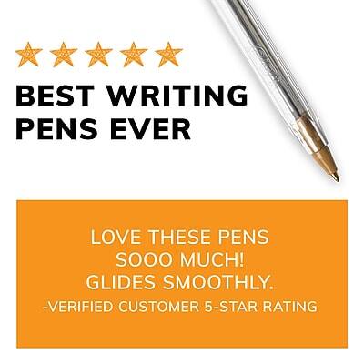 BEST WRITING PENS EVER

LOVE THESE PENS SOOO MUCH! GLIDES SMOOTHLY.
-VERIFIED CUSTOMER 5-STAR RATING