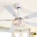 Alt View 1. Breezary - 42-In Indoor Ceiling Fan with Light Kit, 5 Plywood Blades, 6-Speed DC Motor and Remote, Timer, Memory Function(1/2 Pack) - Distressed White and Gold (1 Pack).