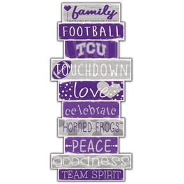 Fan Creations - TCU Horned Frogs 5'' x 24'' Celebrations Stack Sign - Multicolor