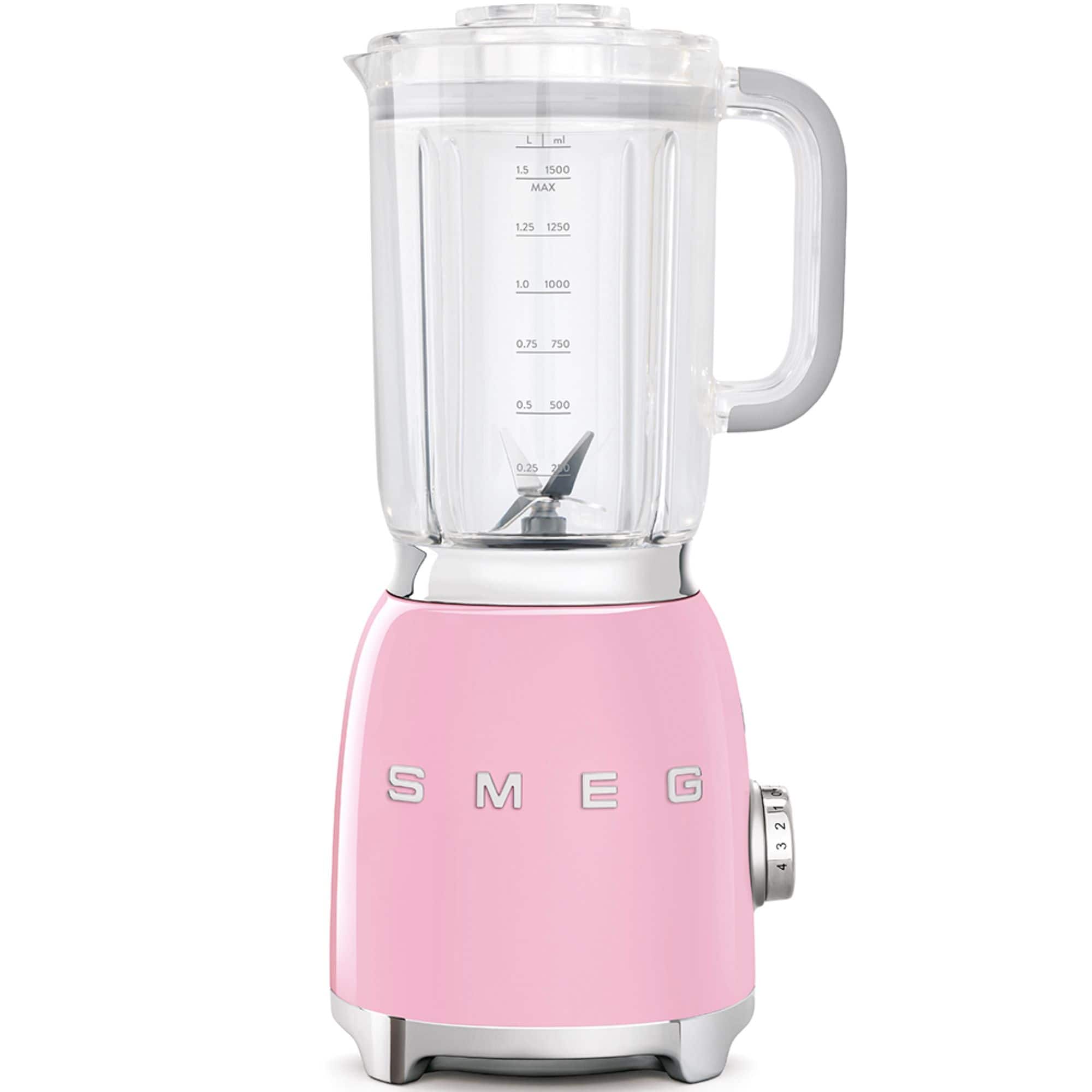 Front. SMEG - SMEG BLF01 Countertop 4-Speed Blender, 48 oz - Pink.