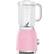 Front. SMEG - SMEG BLF01 Countertop 4-Speed Blender, 48 oz - Pink.