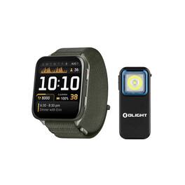 Garmin - Venu X1 Moss with Titanium Caseback and Moss ComfortFit Nylon Band Bundle - Green - (2024)