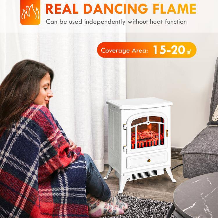 REAL DANCING FLAME  
Can be used independently without heat function  
Coverage Area: 15-20 m²