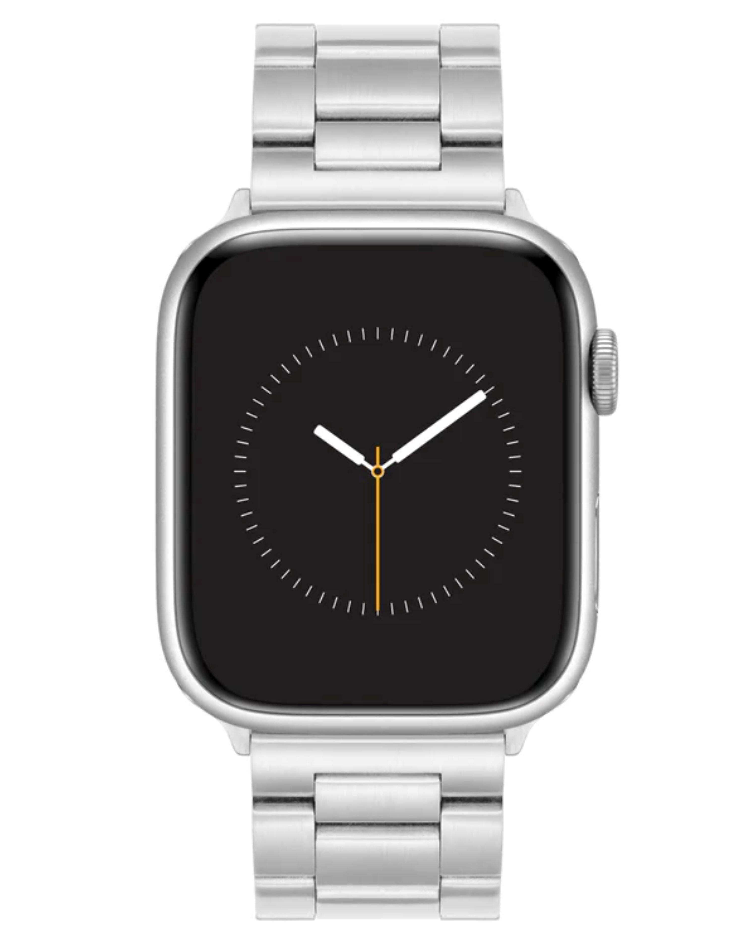 Back. WITHit - Universal Stainless-Steel Band – Compatible with 42mm Smartwatches - Silver.